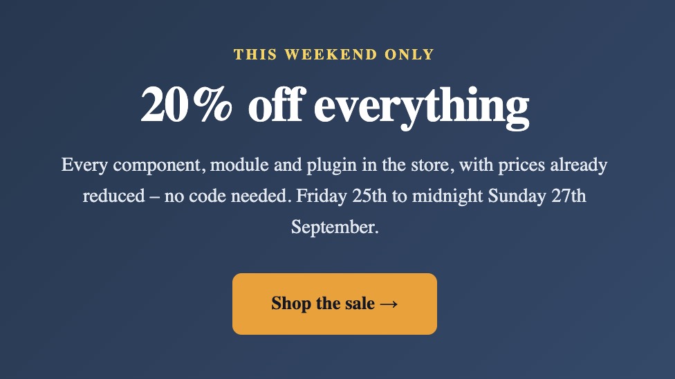 September Product Updates & 20% Off