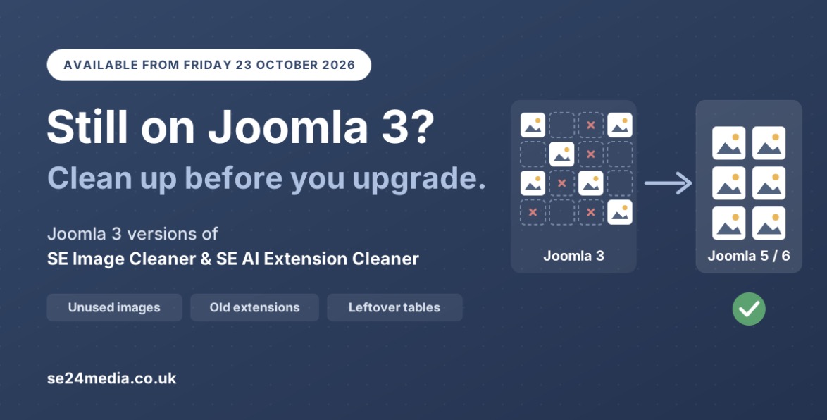 Still on Joomla 3? Clean up your site before you upgrade.