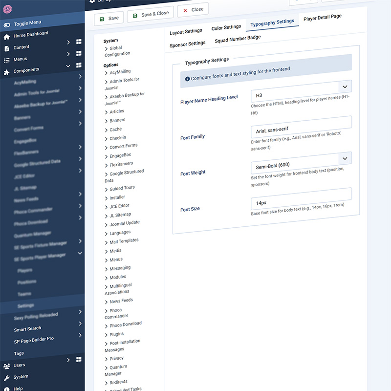 SE Sports Player Manager - 1